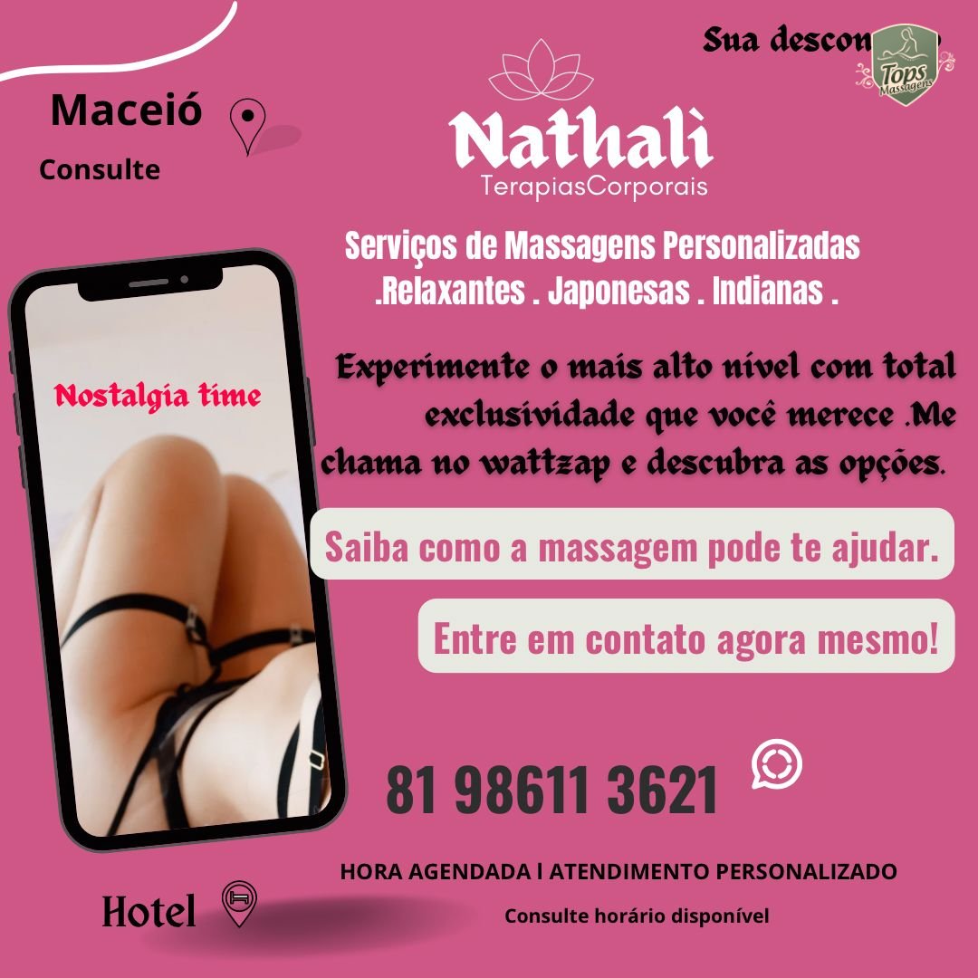 Massagem Tântrica Maceió - Tops Massagens - Nathali Terapeuta