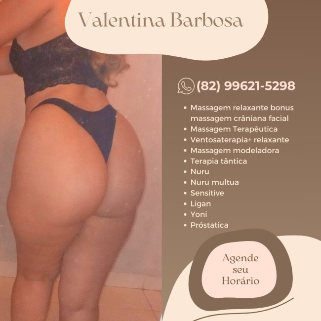 Massagem Sensual Maceió - Tops Massagens - Valentina Barbosa